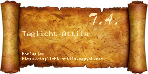 Taglicht Attila névjegykártya